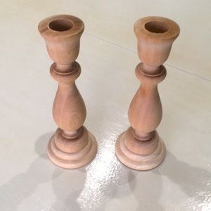 Wooden candle holders